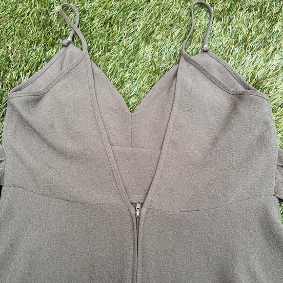 Arrays Bow Tie Spaghetti Strap A-Line Mini Dress Olive Green Summer Dress Large - Picture 7 of 11